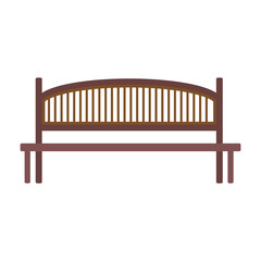 park bench icon, flat design