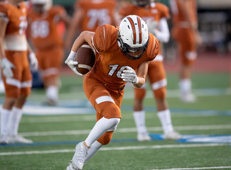 Great action photos of football players making amazing plays during a football game © Joe