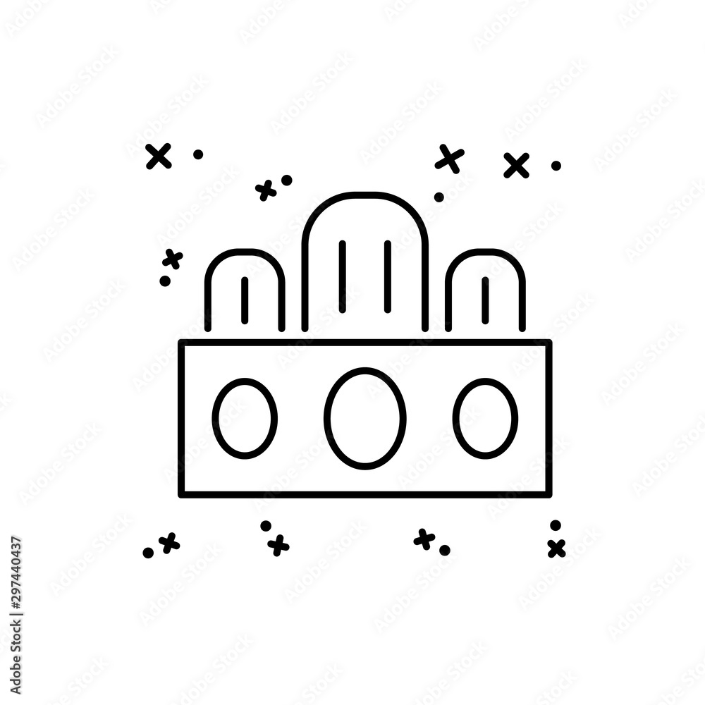 Poster judge chair icon. simple line, outline vector of law and justice icons for ui and ux, website or mob