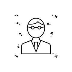 Defender icon. Simple line, outline vector of law and justice icons for ui and ux, website or mobile application