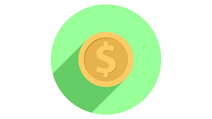 Money icon vector design. Simple stylish icons with shadow