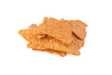 Crispy Fish Snacks isolated on the white background with clipping path