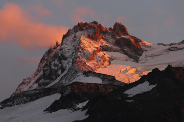 sunset on the mountain