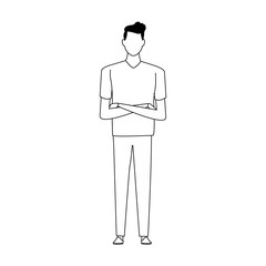 man avatar icon, flat design