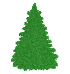 Christmas tree. Illustration of an elegant Christmas tree. Christmas tree with branches.
