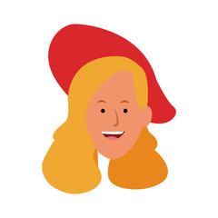 woman with elegant hat icon image