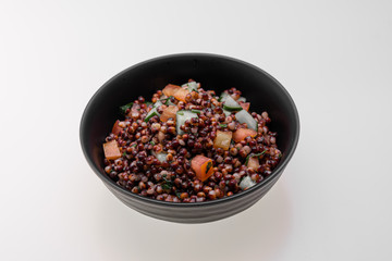 Cooked Sorghum isolated on with background
