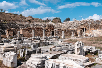 Fototapeta na wymiar The temple of Aphrodite, it's in the Aphrodisias Ancient City