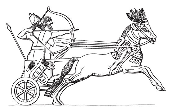 Assyrian, vintage illustration.