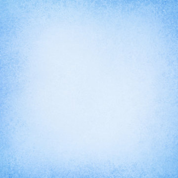 Blue background texture with pastel border and soft white center in abstract old paper or layout design