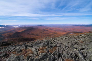 Obraz premium View over the surroundings of the presidential range, Mount Jefferson, NH, USA