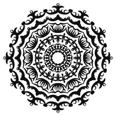 Mandala pattern black and white good mood