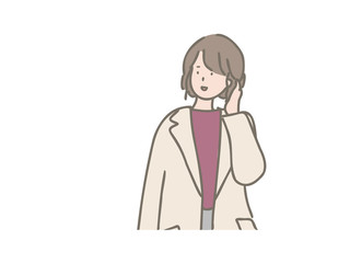 オシャレな女性　上半身