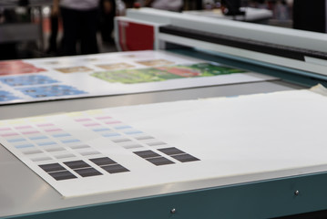 Color chart on digital printer offset for printing industry