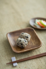 玄米赤飯のおにぎり