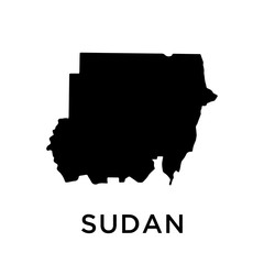 Obraz premium Sudan map icon design trendy