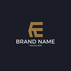 LETTER EF LOGO DESIGN - SIMPLE AND MONOGRAM LOGO CONCEPT