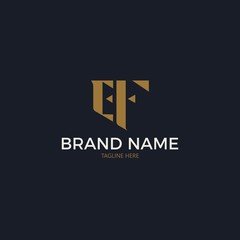 Obraz premium LETTER EF LOGO DESIGN VECTOR FOR COMPANY AND BUSINESS IDENTITY