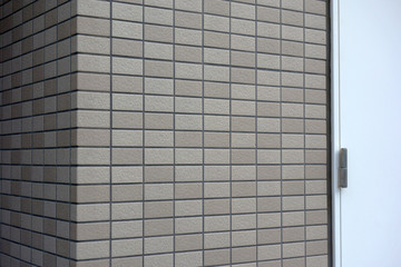 Gray color Outer wall siding and door                              