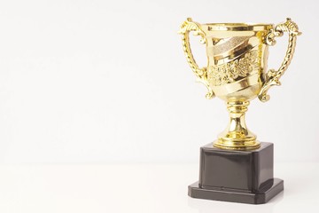 Trophy replica isolated against white
