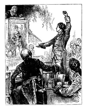 Henry, Patrick, Give Me Liberty Or Give Me Death!, Vintage Illustration