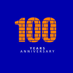 100 Year Anniversary Vector Template Design Illustration
