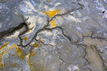 drought land so long waterless. Dry river on parched ground. ecological disaster. cracked land. landscape in perspective. toxic soil. Dead red planet mars