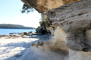 Eroded Sea Cliff on Balmoral Beach Sydney