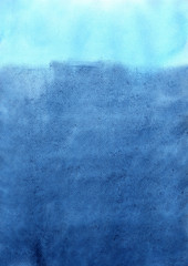 Abstract blue night sky or deep ocean color field watercolor hand painting background for decoration on advertising design and all artwork.