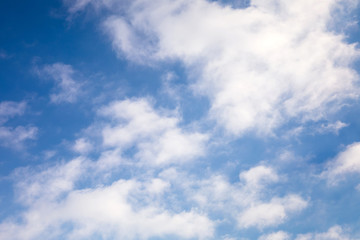 Blue Sky With White Clouds On A Clear Day