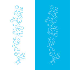 Fototapeta na wymiar Vector Illustration of Underwater Bubbles, Pattern, Texture