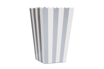 grey stripe popcorn box
