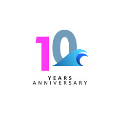 10 Year Anniversary Vector Template Design Illustration