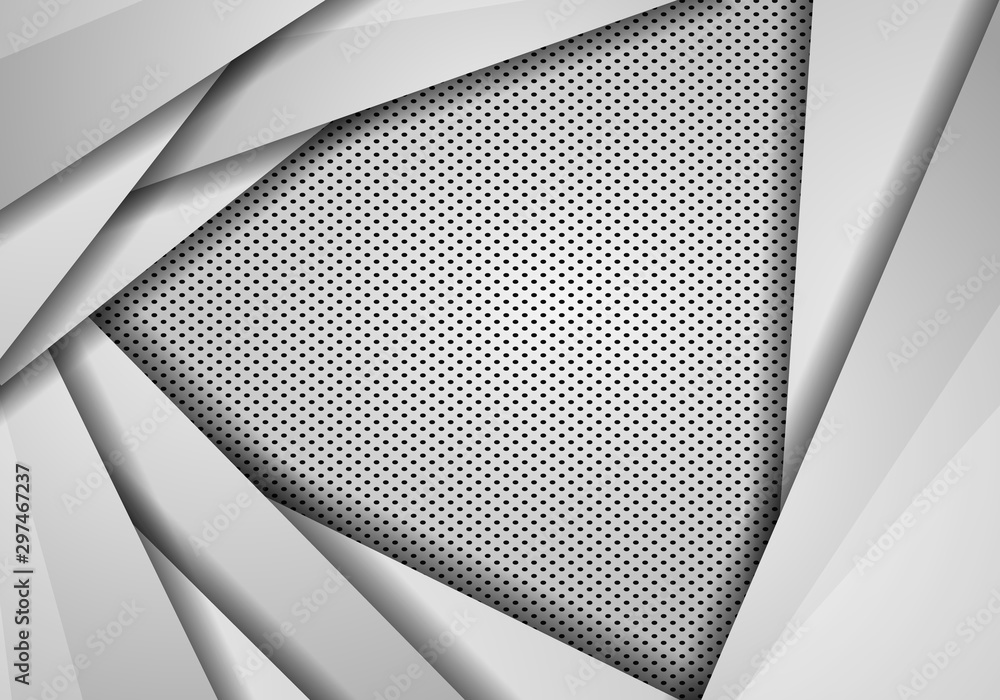 Aufkleber abstract background overlap dimension grey vector. white modern technology design background with do
