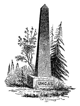 Uncas,vintage Illustration