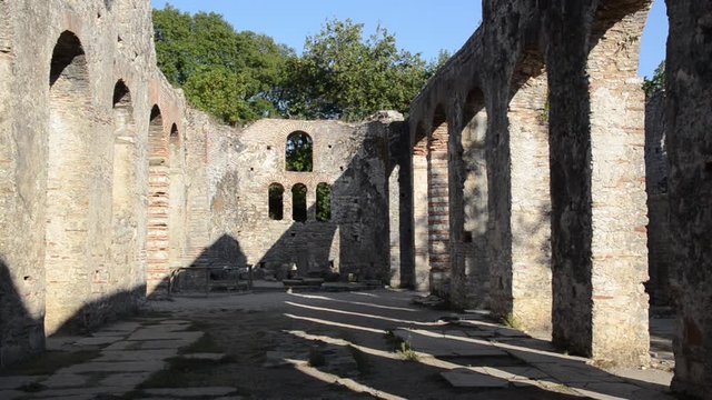 Butrint National Park, Albania. Archaeological site. Ancient Greek colony and later Roman city and bishopric. The ruins of Butrint. Culture and heritage. UNESCO World Heritage.