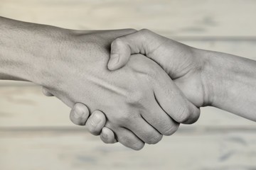 Business Agreement Handshake on white background