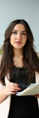 Naklejka premium Adult beautiful happy smile fashion businesswoman