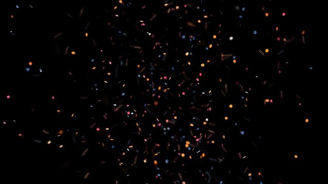 explosion of colorful confetti. alpha matte