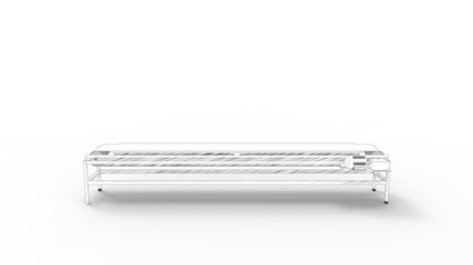 sketch line illustration of a manufacturing conveyor belt isolated in white