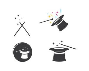 wizard hat vector icon illustration design