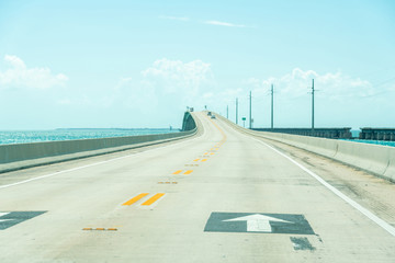 Road US1 to Key West over Florida keys