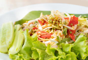 Spicy Horseshoe Crab Egg Salad, Thai Seafood