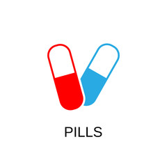 Pills icon. Drug symbol design. Stock - Vector illustration can be used for web.