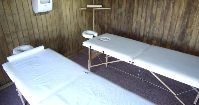 empty massage table