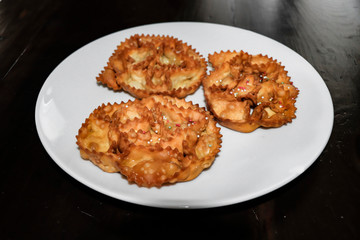 Typical Calabrese Christmas Dessert Close-up Italian Cooking Photography Still Life