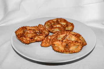 Typical Calabrese Christmas Dessert Close-up Italian Cooking Photography Still Life