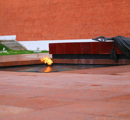 Photo of the eternal flame on red square in Moscow