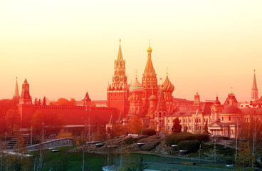Obraz premium Photo bright Beautiful landscape of the Moscow Kremlin