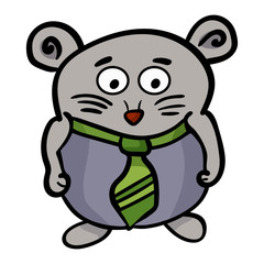Rodent businessman. Business image. Cartoon style, vector. - Vector. Vector illustration